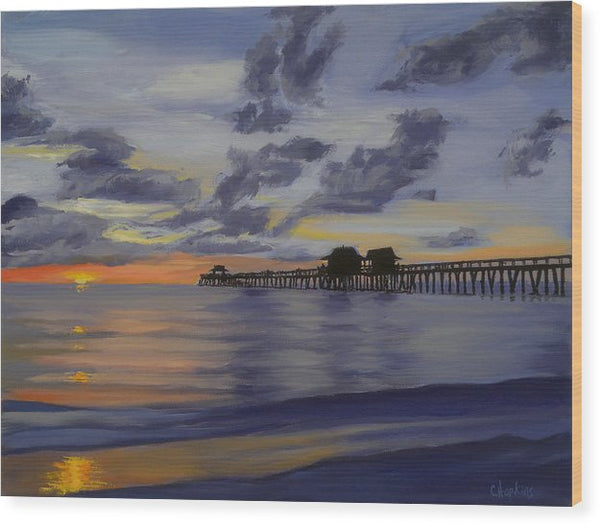 Naples Pier Naples Florida - Wood Print