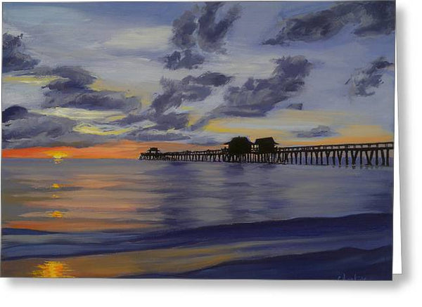 Naples Pier Naples Florida - Greeting Card