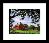 Nathan Hale Homestead Coventry Connecticut - Framed Print