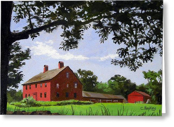 Nathan Hale Homestead Coventry Connecticut - Greeting Card