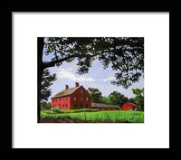 Nathan Hale Homestead Coventry Connecticut - Framed Print