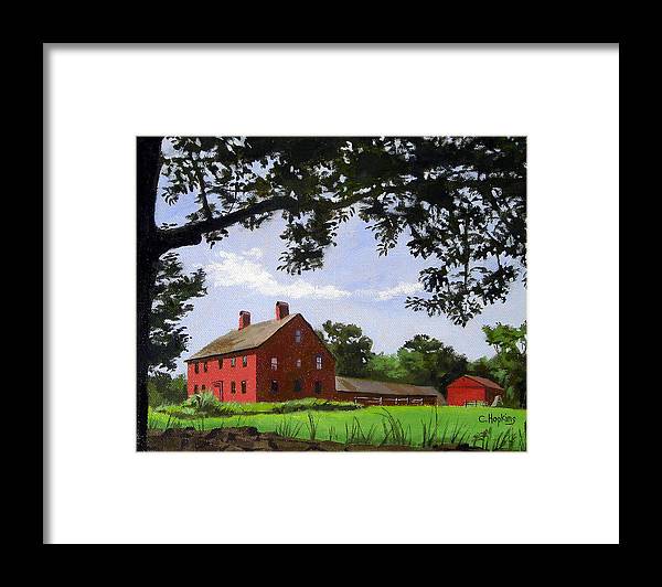 Nathan Hale Homestead Coventry Connecticut - Framed Print