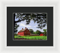 Nathan Hale Homestead Coventry Connecticut - Framed Print