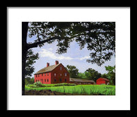 Nathan Hale Homestead Coventry Connecticut - Framed Print