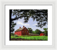 Nathan Hale Homestead Coventry Connecticut - Framed Print