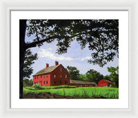 Nathan Hale Homestead Coventry Connecticut - Framed Print