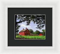 Nathan Hale Homestead Coventry Connecticut - Framed Print
