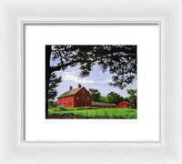 Nathan Hale Homestead Coventry Connecticut - Framed Print