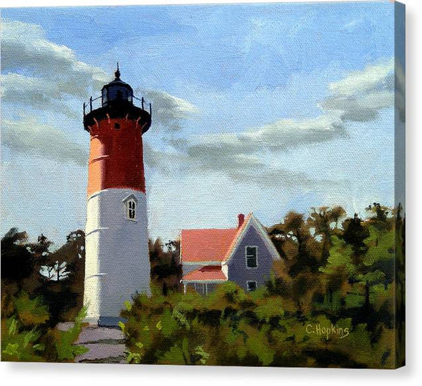 Nauset Lighthouse Cape Cod Massachusetts - Canvas Print