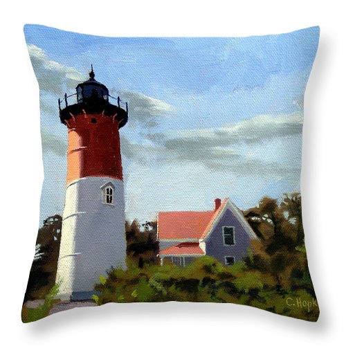 Nauset Lighthouse Cape Cod Massachusetts - Throw Pillow