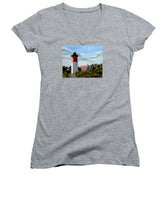 Nauset Lighthouse Cape Cod Massachusetts - Women's V-Neck