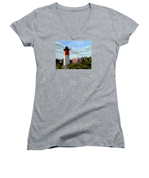 Nauset Lighthouse Cape Cod Massachusetts - Women's V-Neck