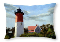 Nauset Lighthouse Cape Cod Massachusetts - Throw Pillow