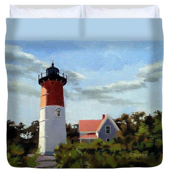 Nauset Lighthouse Cape Cod Massachusetts - Duvet Cover