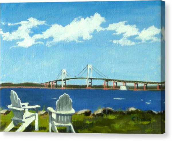 Newport Bridge Newport Rhode Island - Canvas Print