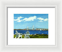 Newport Bridge Newport Rhode Island - Framed Print