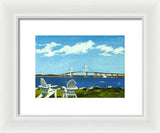 Newport Bridge Newport Rhode Island - Framed Print