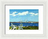 Newport Bridge Newport Rhode Island - Framed Print