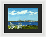 Newport Bridge Newport Rhode Island - Framed Print