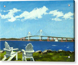 Newport Bridge Newport Rhode Island - Acrylic Print