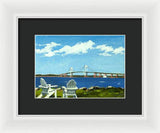 Newport Bridge Newport Rhode Island - Framed Print