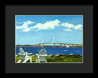 Newport Bridge Newport Rhode Island - Framed Print