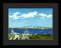 Newport Bridge Newport Rhode Island - Framed Print