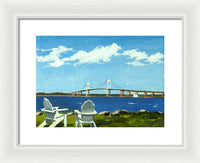 Newport Bridge Newport Rhode Island - Framed Print