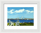 Newport Bridge Newport Rhode Island - Framed Print