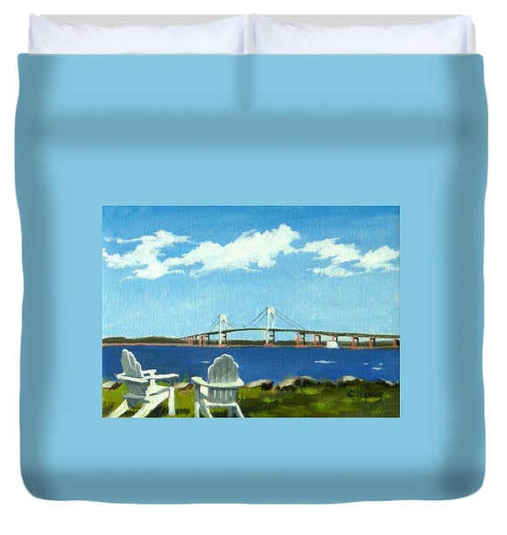 Newport Bridge Newport Rhode Island - Duvet Cover