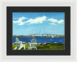 Newport Bridge Newport Rhode Island - Framed Print