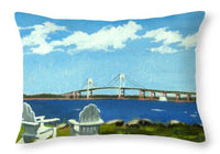 Newport Bridge Newport Rhode Island - Throw Pillow