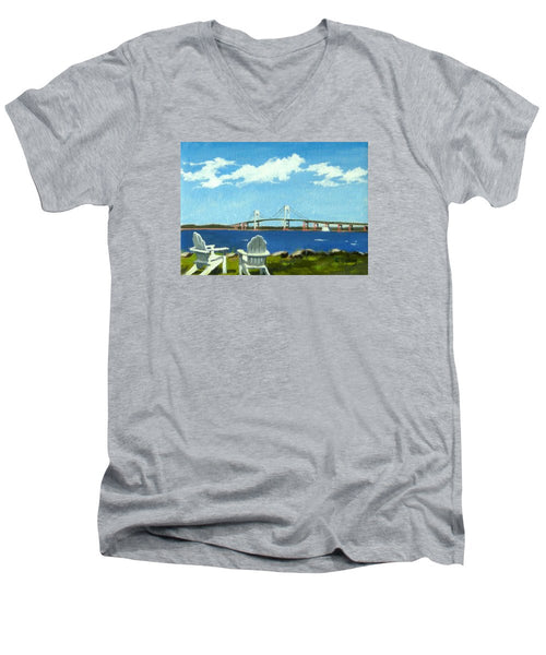 Newport Bridge Newport Rhode Island - Men's V-Neck T-Shirt