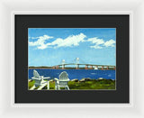 Newport Bridge Newport Rhode Island - Framed Print