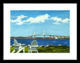Newport Bridge Newport Rhode Island - Framed Print