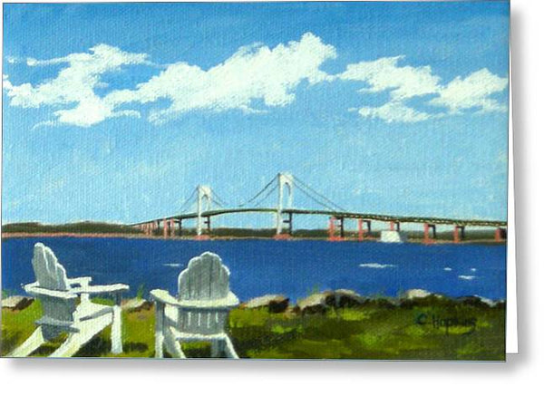 Newport Bridge Newport Rhode Island - Greeting Card