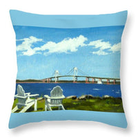 Newport Bridge Newport Rhode Island - Throw Pillow
