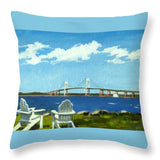 Newport Bridge Newport Rhode Island - Throw Pillow