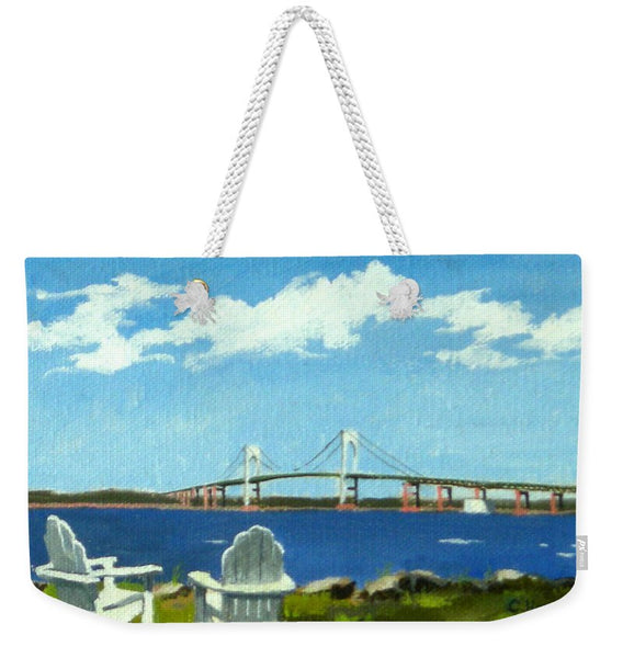Newport Bridge Newport Rhode Island - Weekender Tote Bag