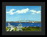 Newport Bridge Newport Rhode Island - Framed Print
