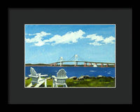 Newport Bridge Newport Rhode Island - Framed Print