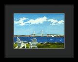 Newport Bridge Newport Rhode Island - Framed Print