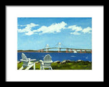 Newport Bridge Newport Rhode Island - Framed Print