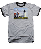Nubble Lighthouse Maine - Baseball T-Shirt