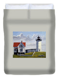 Nubble Lighthouse Maine - Duvet Cover