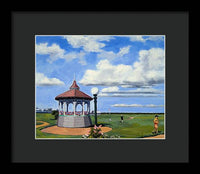 Ocean Park Gazebo Oaks Bluffs Martha's Vineyard Massachusetts - Framed Print