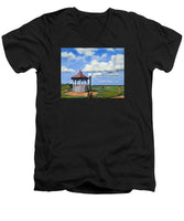 Ocean Park Gazebo Oaks Bluffs Martha's Vineyard Massachusetts - Men's V-Neck T-Shirt