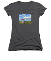 Ocean Park Gazebo Oaks Bluffs Martha's Vineyard Massachusetts - Women's V-Neck