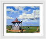 Ocean Park Gazebo Oaks Bluffs Martha's Vineyard Massachusetts - Framed Print