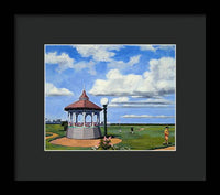 Ocean Park Gazebo Oaks Bluffs Martha's Vineyard Massachusetts - Framed Print